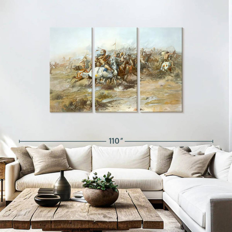 Lelar The Custer Fight, 48" H x 74" W