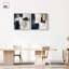 «Blue Mood and Abstraction Duo», ensemble de décorations sur toile encadrées par Art Remedy, cadre argenté, 30 x 30-129628086-129628089