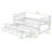 Twin Platform Bed with Twin Trundle and Three Storage Drawers-86546453