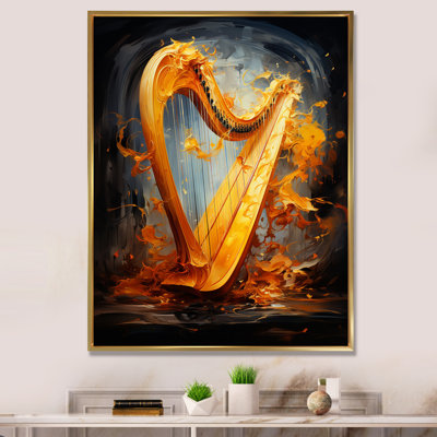 " Majestic Golden Yellow Harmonic Harp "