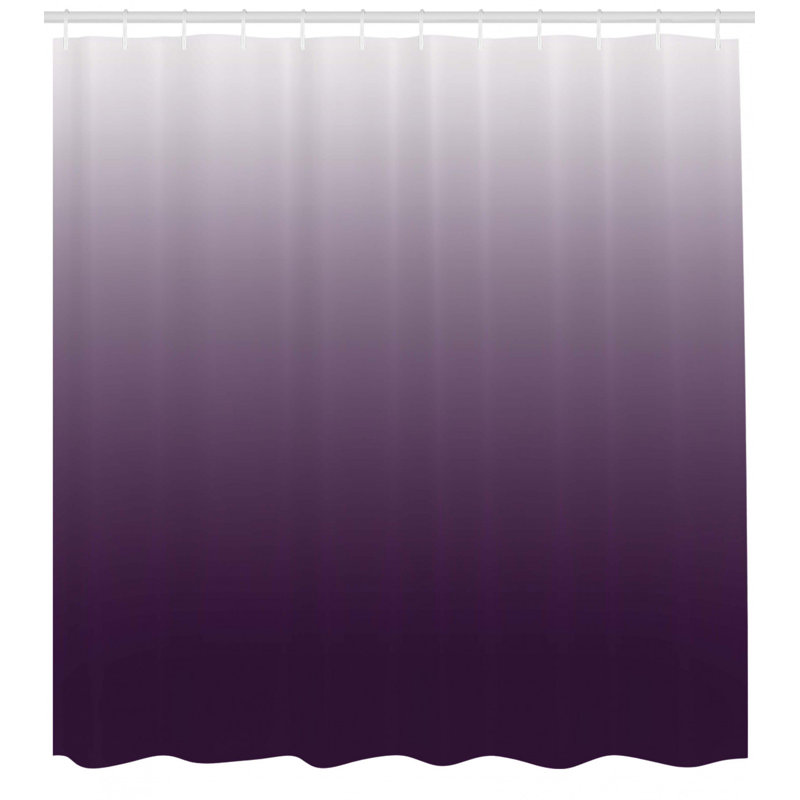 Shower Curtain with Hooks Included, 69" H x 105" W, Purple