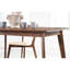 Angled Legs Dining Table In Chestnut Finish - Solid Wood, Rectangular For A Modern And Elegant Mid-century An Practical