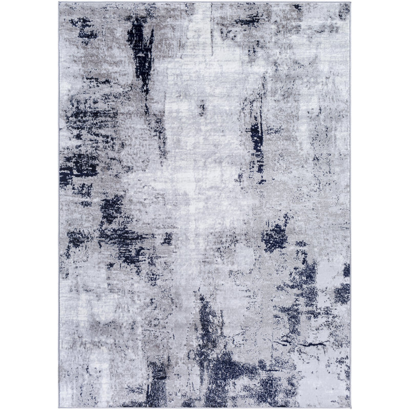 Abstract Area Rug, Grey, Rectangle 200 x 275 cm