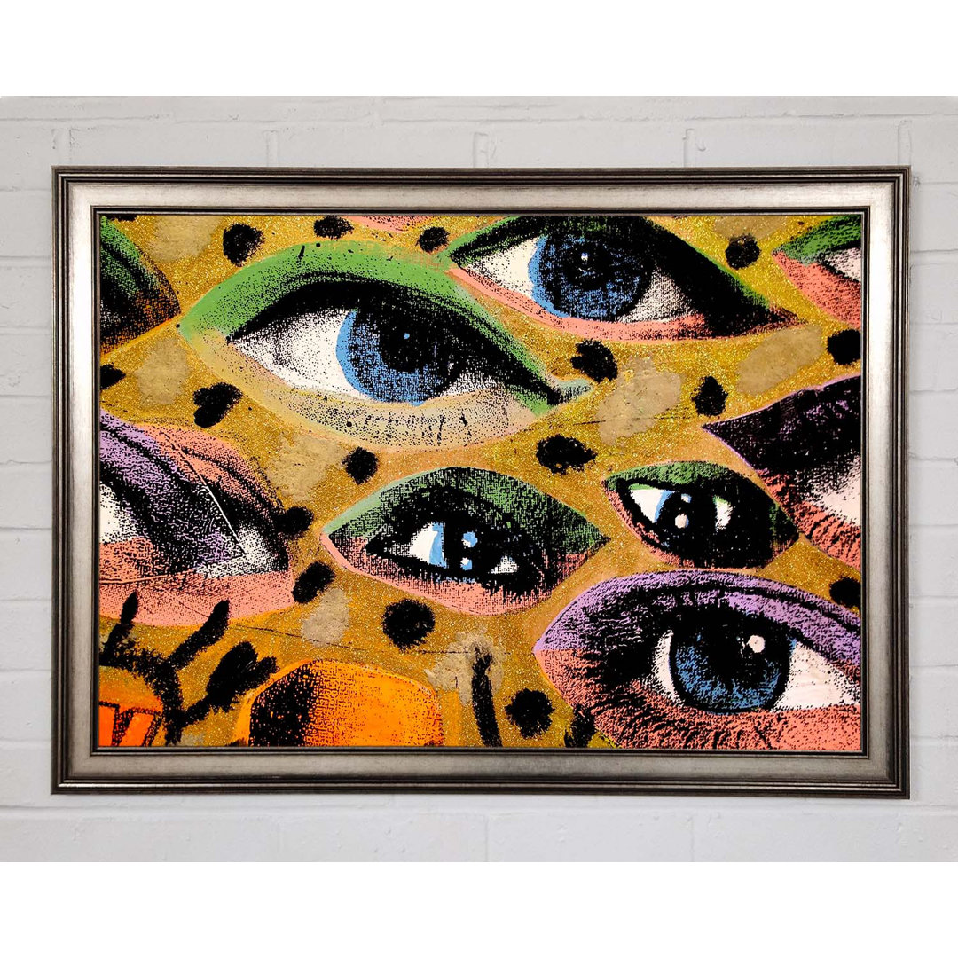 Gerahmtes Leinwandbild All Eyes On You Framed Print