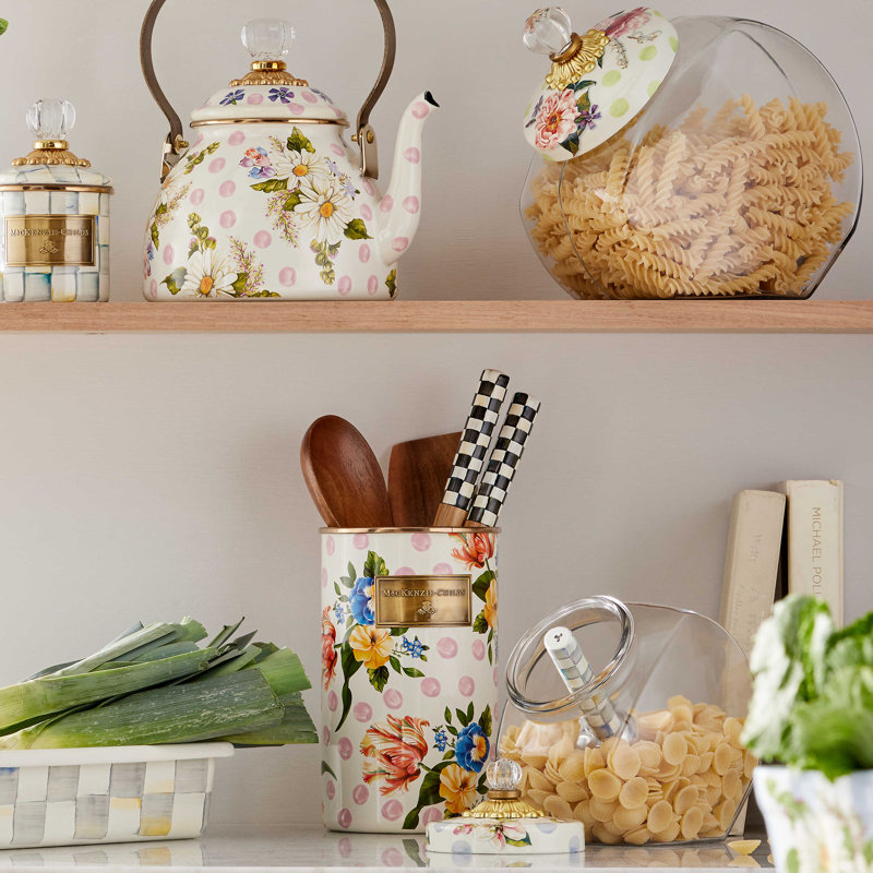 Wildflowers Pink Utensil Holder