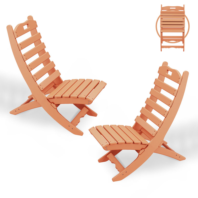 Alexeya Foldable Outdoor Adirondack Chair, Teak