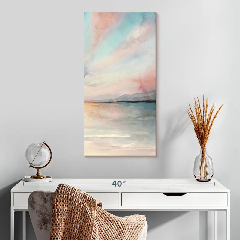 Triomphe du coucher de mer III, H 30 po x l 15 po