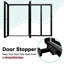 Porte de patio pliante double en aluminium trempé noir 120 po x H 80 po 3 + 1-110089607-110089610
