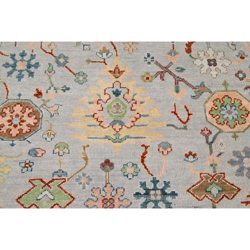 Rectangle Hand Knotted Wool Area Rug