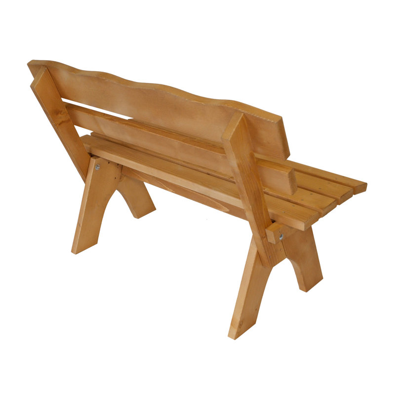 Primula Solid Wood Garden Bench, 82cm H x 120cm W x 60cm D
