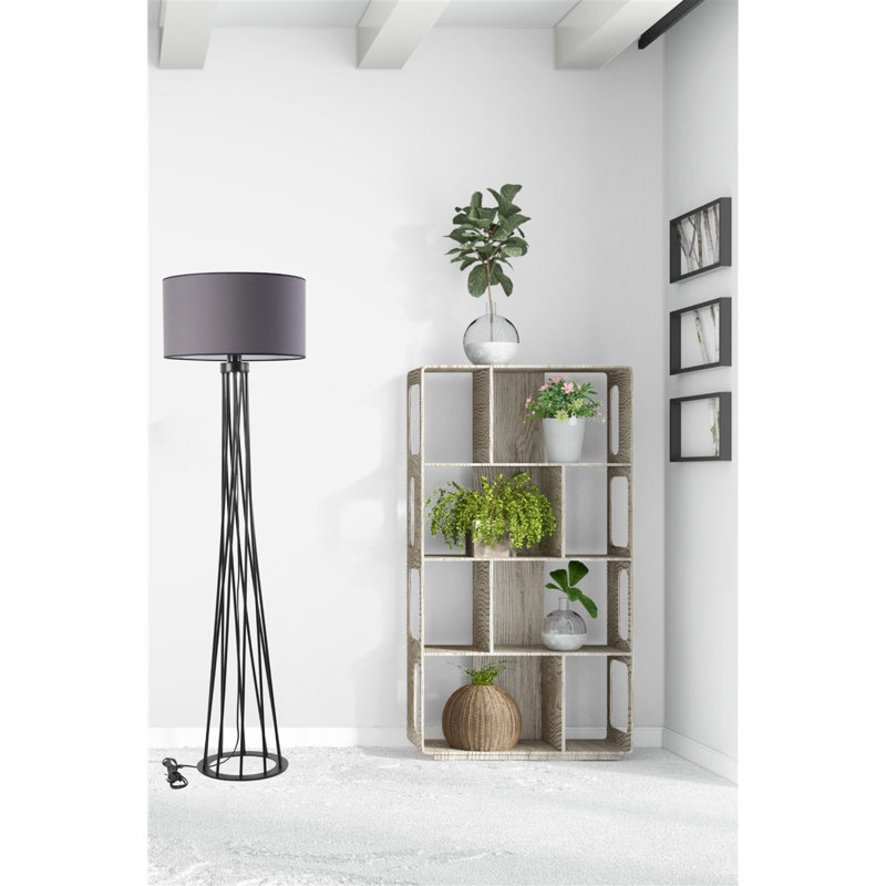 Widger 170cm Schwarz Traditional Floor Lamp, Dark Grey