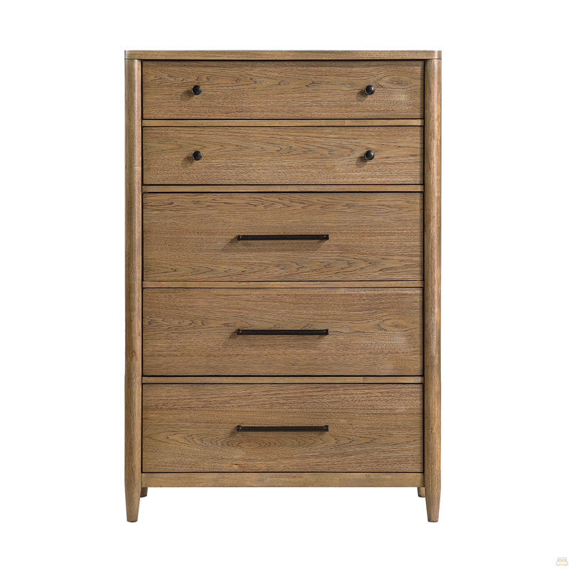 Commode à 5 tiroirs avec rangement vertical et mobilier de chambre durable 1pc