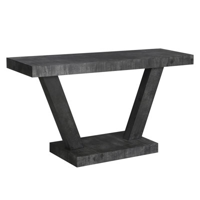 60"Long Distressed  2-Tier Wooden Console Table