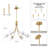6-light Dimmable Sputnik Chandelier