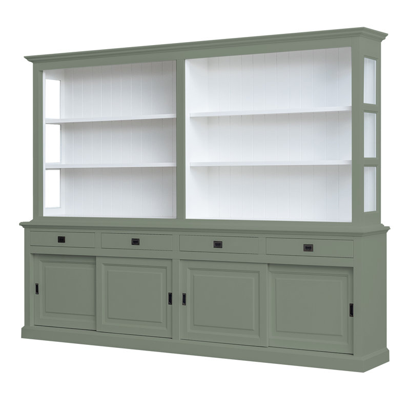 Bush 300 cm W Display Cabinet, Silver/Grey