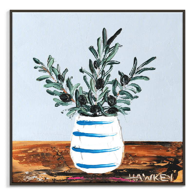 Olive Branch 8 by Rosalind Wheeler - Painting on Canvas, Wrapped Canvas, 76cm H x 76cm W x 5cm D