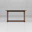 Console Elegant Light Coffeewood, coins arrondis et patins