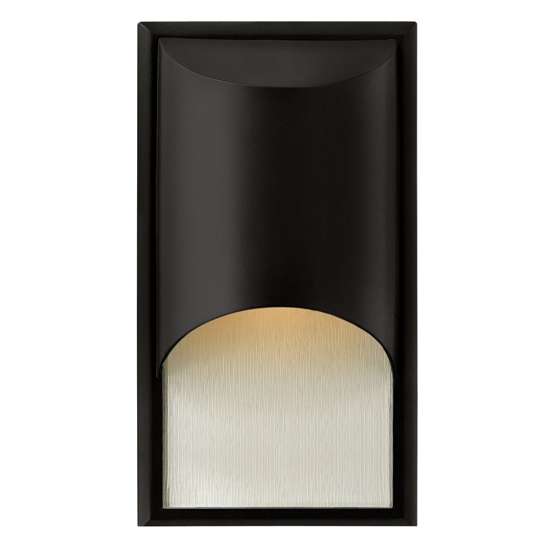 Cascade Outdoor Flush Mount, Medium, Satin Black, Incandescent