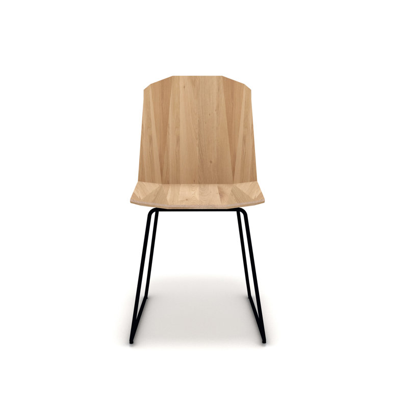Facette Solid Wood Writing Desk, Natural Oak