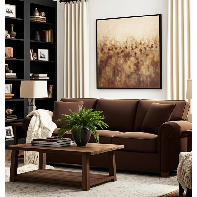 Grace 86" Round Arm Sofa with Reversible Cushions, Fluff Pearl