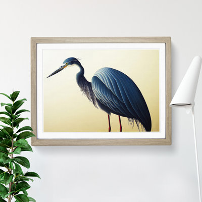 A Dazzling Heron Bird - Framed Print