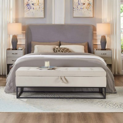 Banc de lit 58,6 po avec rangement