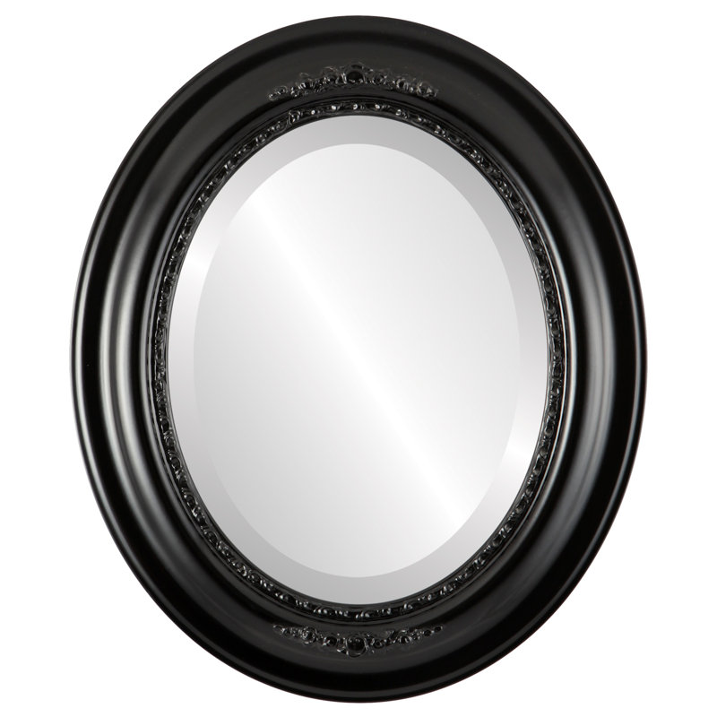 Wisbech Oval Mirror, 25" H x 21" W, Rosewood