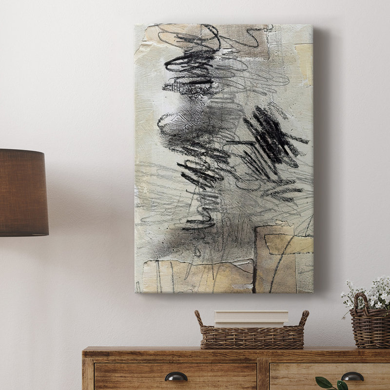 MaskedNotesII -Custom Wrapped Gallery Cavas, 18" H x 12" W
