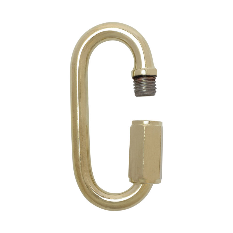 Chaîne en acier inoxydable, Laiton poli, H 2,36 po x l 1,06 po x P 0,24 po