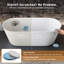 Baignoire de trempage autoportante à surface solide de 71 pouces KAKUSIGA pour salle de bain