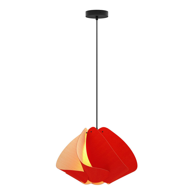 Luminaire suspendu Matilda, H 10,6 po x l 17,4 po x P 17,4 po, Rouge