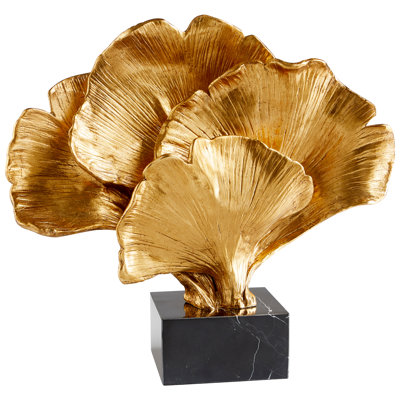 Gilded Bloom Decorative Table Sculpture