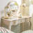 Makeup Vanity with mirror,3 drawers,1 chair
