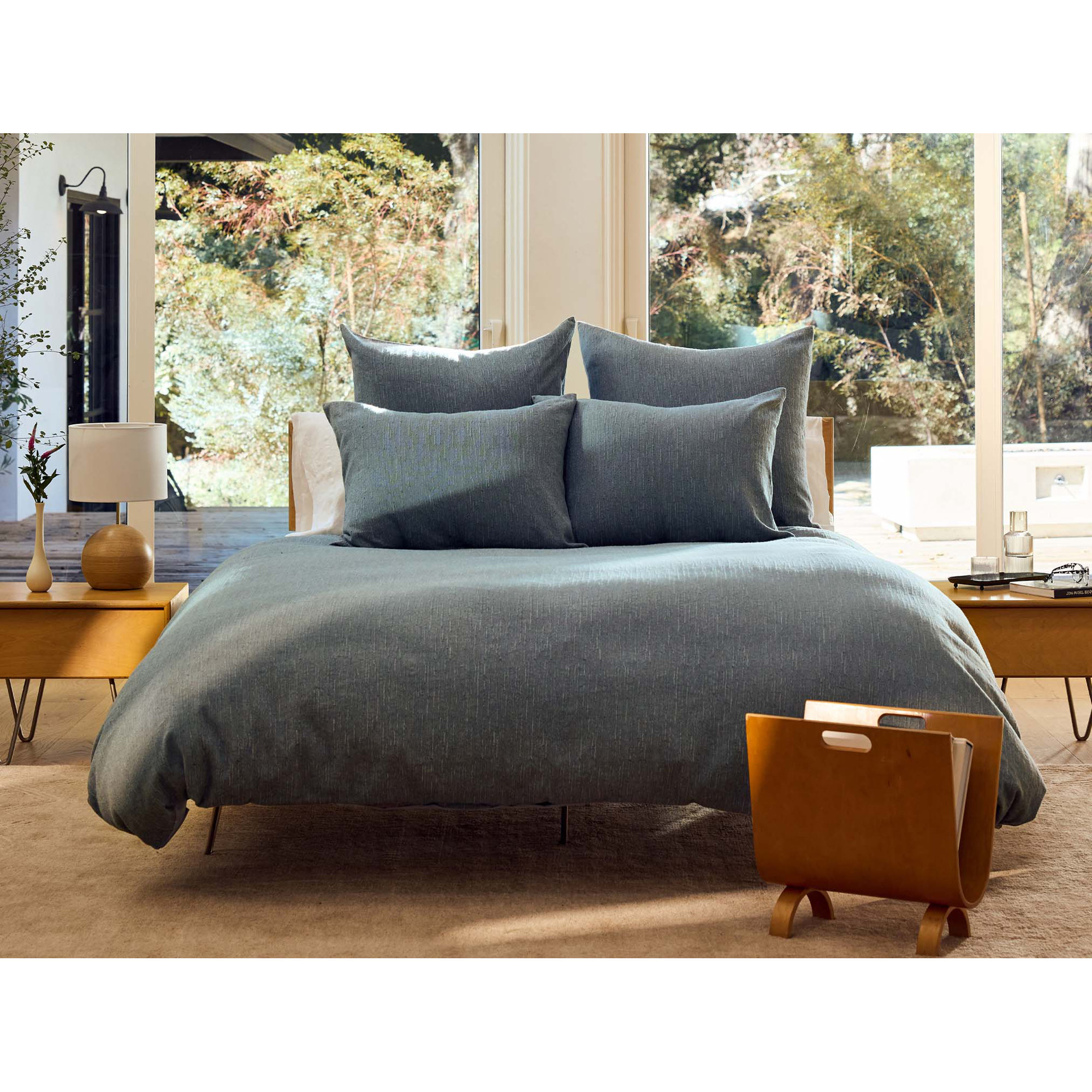 Toro Canyon Cotton Duvet Cover, Full/Queen Duvet Cover, Marine