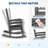 HDPE Rocking Chair Outdoor, Poly High Back Porch Rocker Chairs, All Weather Resistant Furniture with Table-275665008