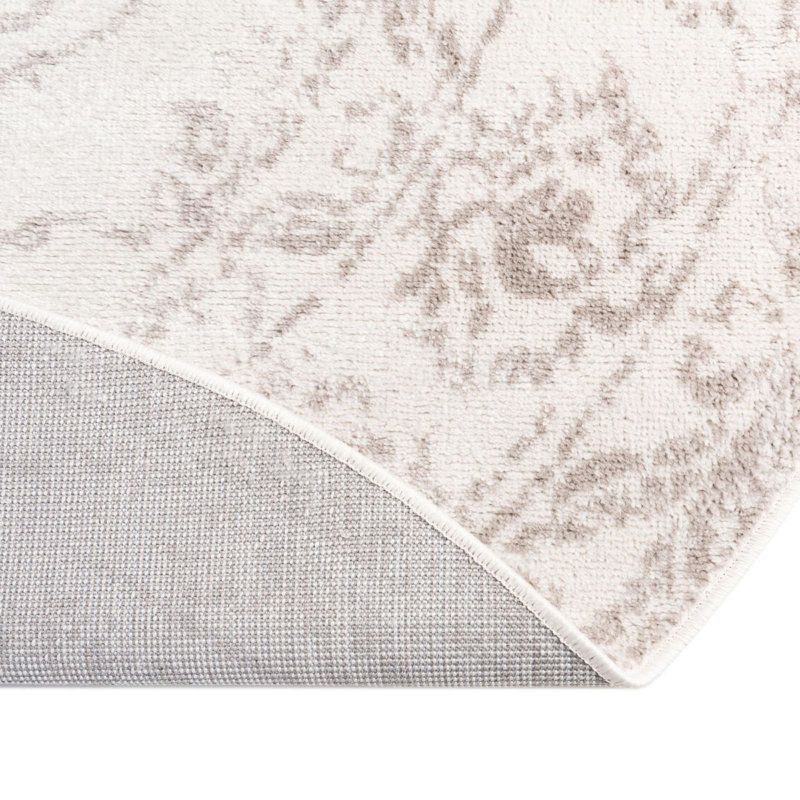 Tapis gris contemporain Contemporary, Rond 3 pi