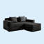 Canapé modulaire en forme de L à 2 places Boneless, canapé modulaire Cloud avec assise profonde, canapé modulaire moderne à 2 places avec coussins décoratifs et 1 repose-pieds mobile-1862314062