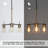 3-Light Black and Gold Sputnik Cluster Chandelier