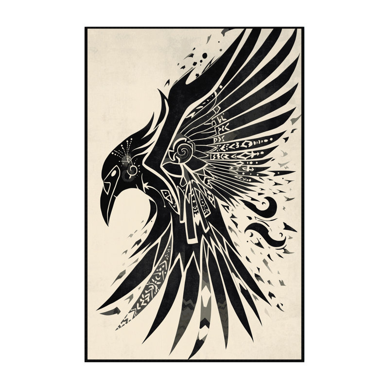 Tapis éclectique beige délavé à la machine Elida Raven Trickster, 2x3