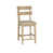 Polyester beige / cadre brun clair