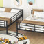 Lit double superposé au-dessus de grand lit double en métal-2118453388