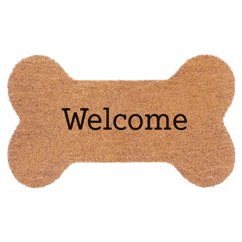 Dog Bone Shape Welcome, 17" x 29", 17" W x 29" L