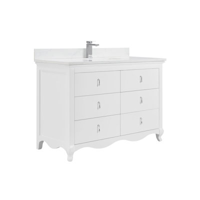 Meuble-lavabo 48 po avec comptoir en pierre artificielle 48 po