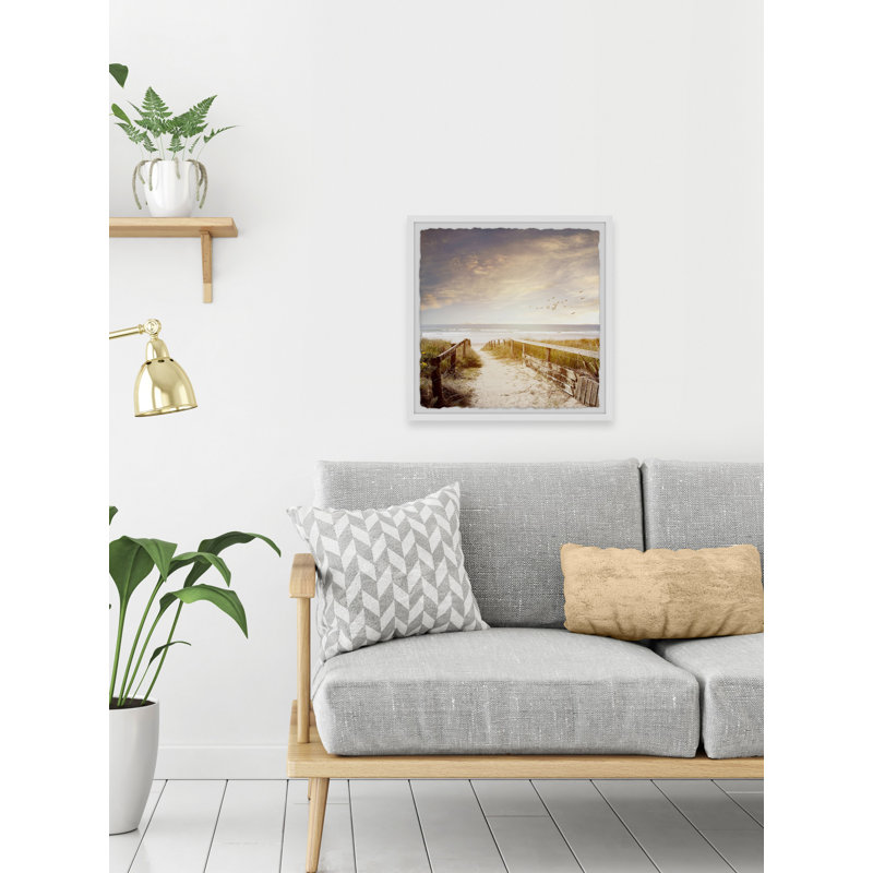 Radiant Road To The Sea - Single Picture Frame Print, 81cm H x 81cm W x 3.81cm D