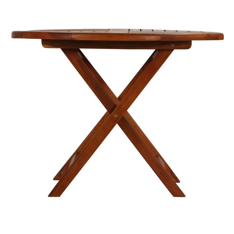 Pensiero Round Teak Folding Outdoor Coffee Table , 31.5'' in. W 31.5'' in. D