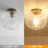 Gold Ceiling Light Fixture, Semi Flush Mount Ceiling Light Fixture With Textured Glass Shade-1960173952