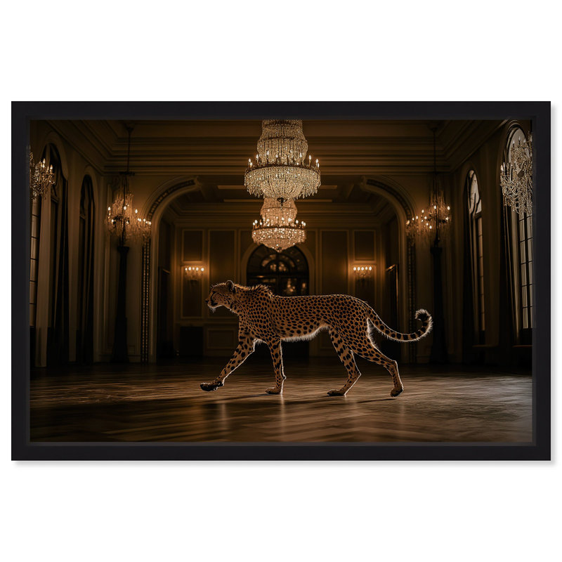 Oliver Gal Wild in the Palace Animals - Luxury Shadowbox Framed Wall Art, 32" H x 47" W