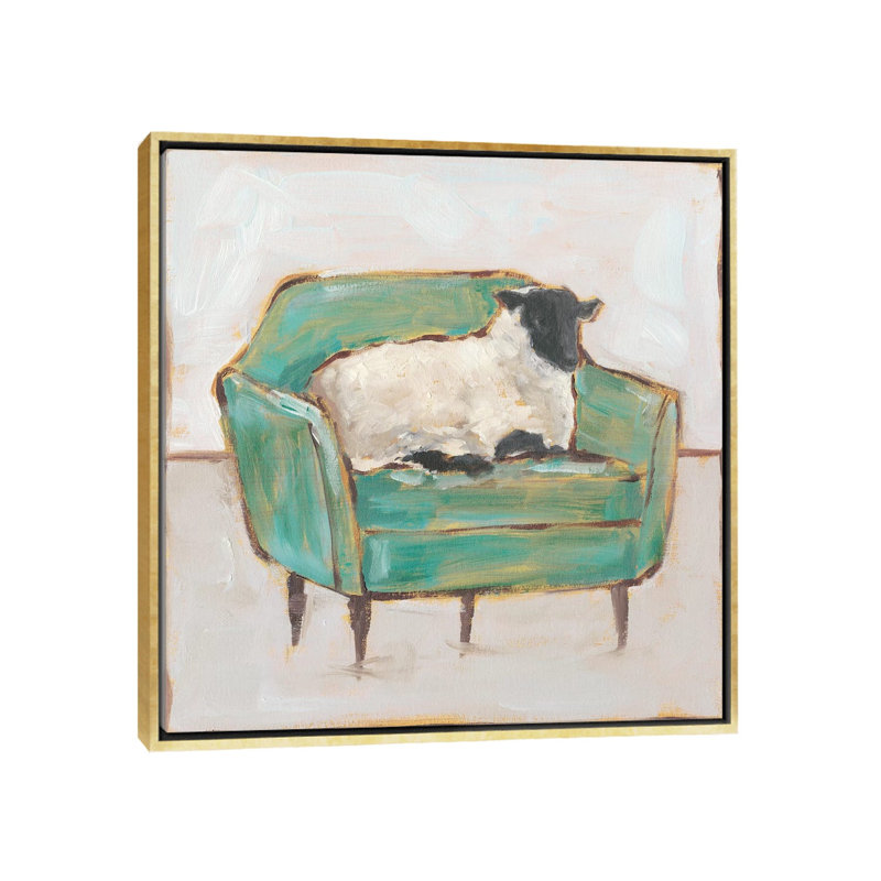 Print, H 26 po x l 26 po x P 1,5 po, Pas de tapis, Toile encadrée d'or