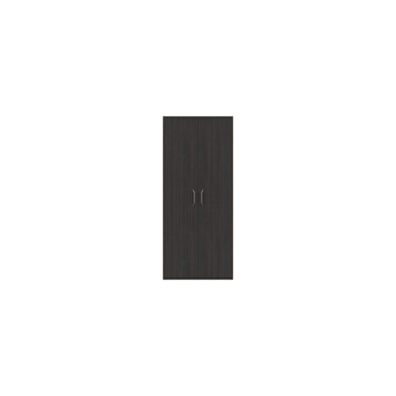 Zakariyah 2 Door Manufactured Wood Wardrobe, Anthracite Oak