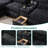 126‘’W U Shaped Cloud Couch Sectional Sofa,chenille Cloud Black Sectional Couches With Double Chaise Lounge For Living Room-1019852313